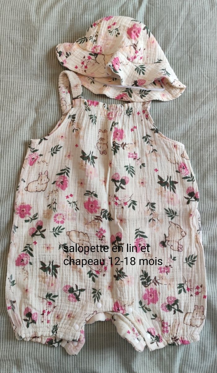 Salopette en lin