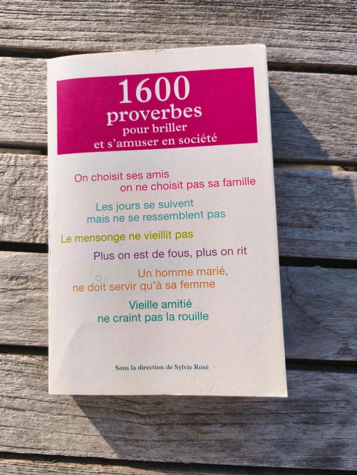 Livre 1600 proverbes pour briller et s'amuser en société