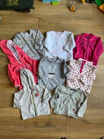 Lot de 8 sweat et gilet fille