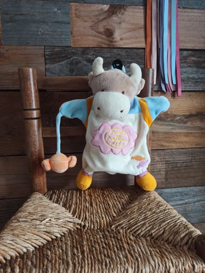 Doudou marionnette vache doudou et compagnie tbe - photo numéro 2