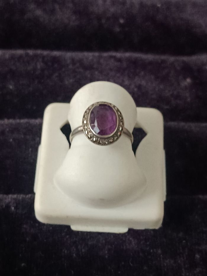 Bague argent améthyste - photo numéro 3