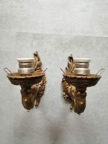 lot de 2 appliques laiton doré