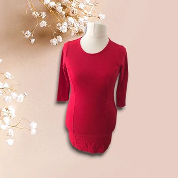 Robe rouge Stradivarius - Taille S - Manches 3/4