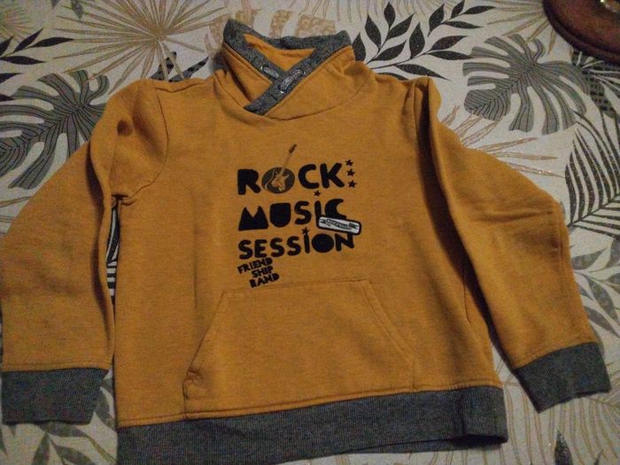 Sweat jaune chiné Rock Orchestra 8 ans