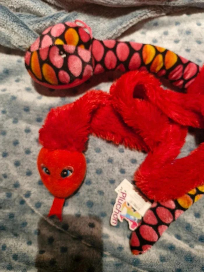 Lot de 2 peluches serpent 🐍