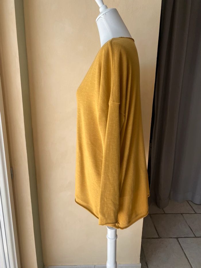 Pull Coton moutarde loose TU - photo numéro 5