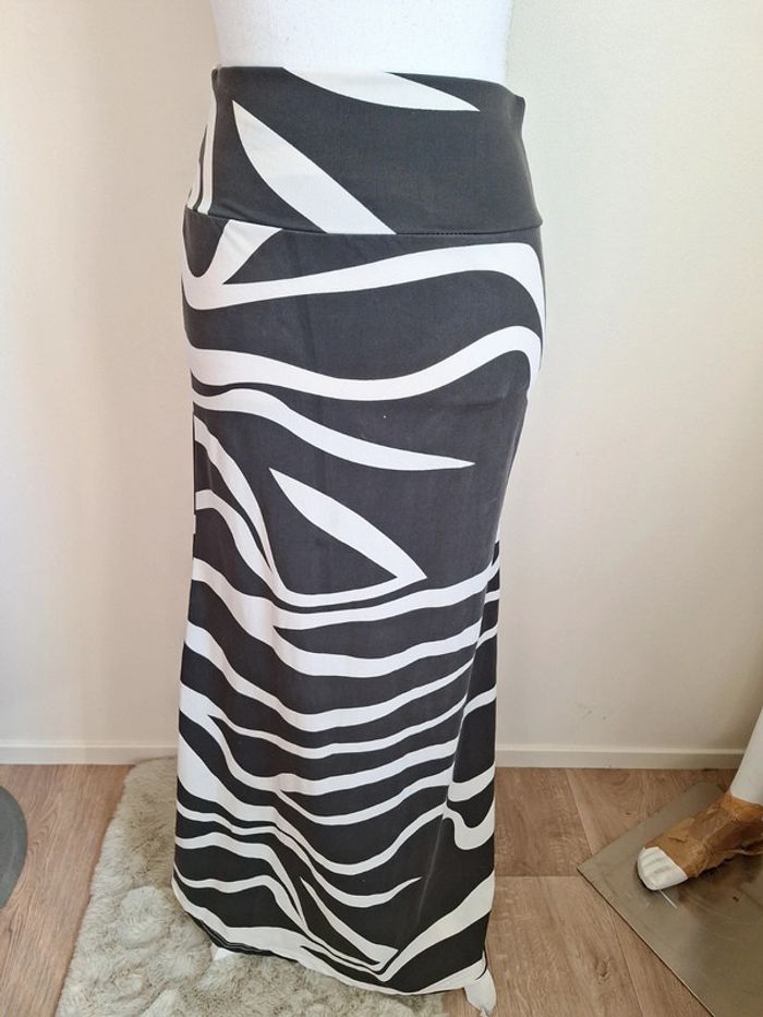 Jupe longue noir et blanc t36 #F36S-258