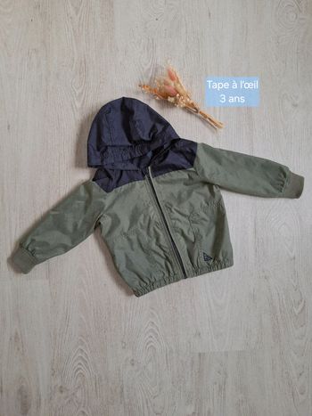 Veste coupe-vent pluie garçon kaki Tape à l’œil/TAO – 3 ans