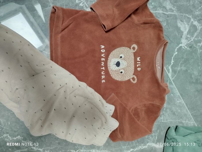 Lot pyjama 2 ans 24 mois garçon mixte hiver chaud velours - photo numéro 5