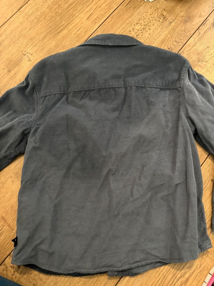 Chemise velours bleu gris 4 ans - photo numéro 4