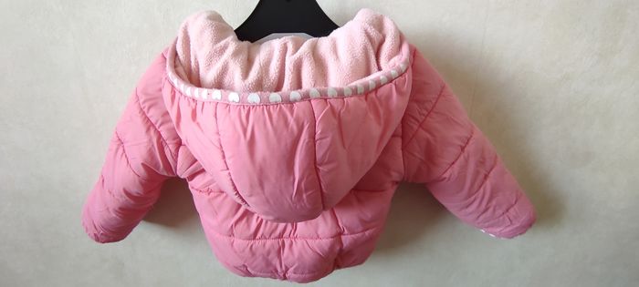Manteau doudoune rose intérieur polaire 2 ans 86cm - photo numéro 4