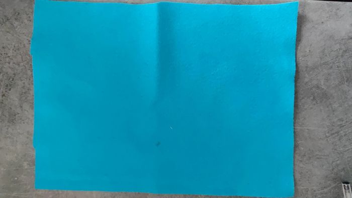 Lot de 4 feuilles de feutrine bleue turquoise