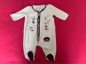 Pyjama velours Sergent-Major 3 mois - 59 cm