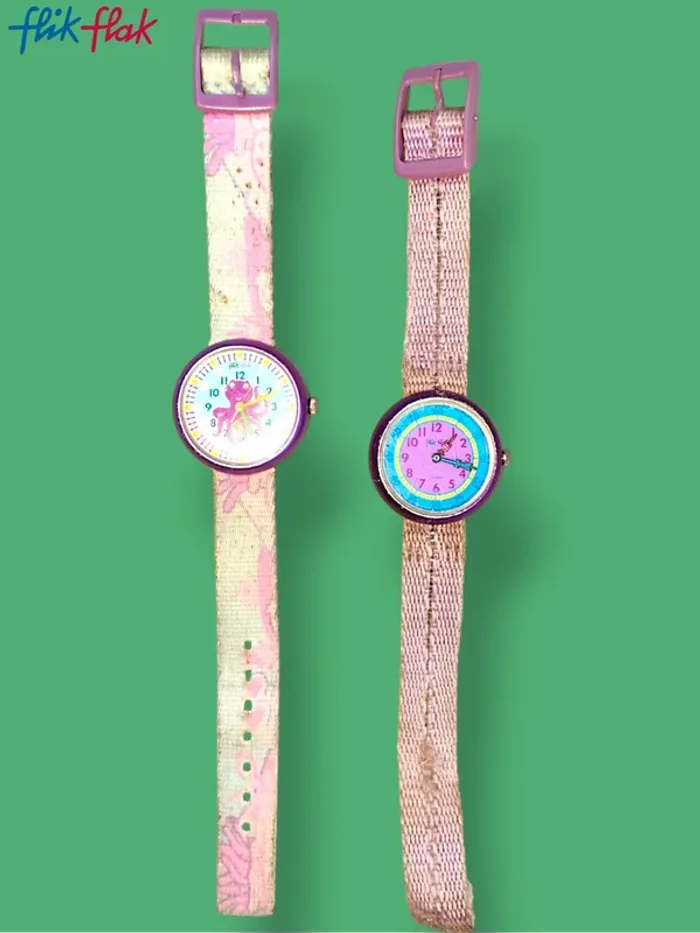 Lot de 2 montres Flik Flak vintage pour enfant AB - photo numéro 3