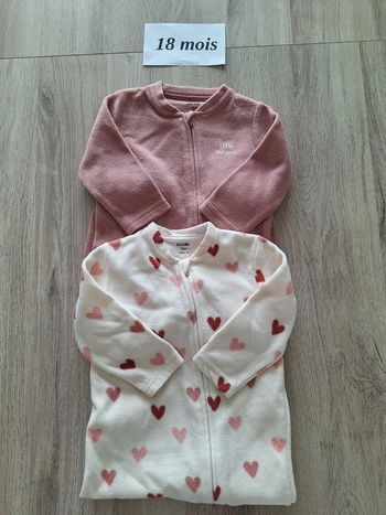 Lot 2 pyjama polaire kiabi neuf 18 mois
