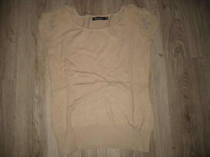 PULL MC BEIGE "REMIXX" - Taille S / M - n°01 - photo numéro 2