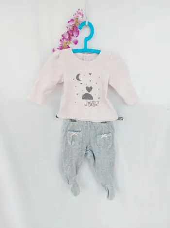 Pyjama velours 2 pièces Tape à l oeil 6 mois