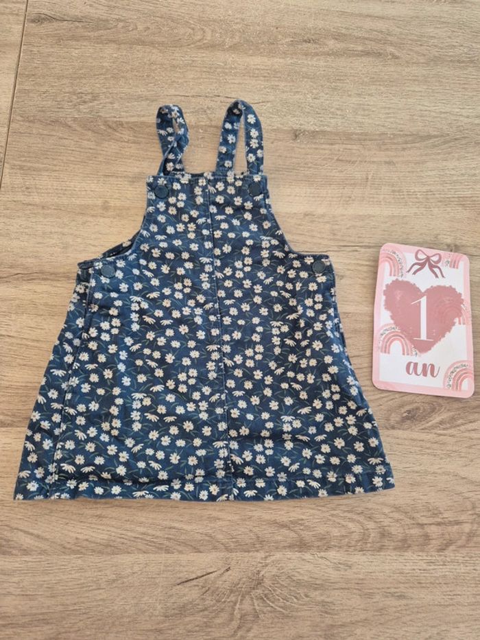 Robe en jean fleuris 12 mois