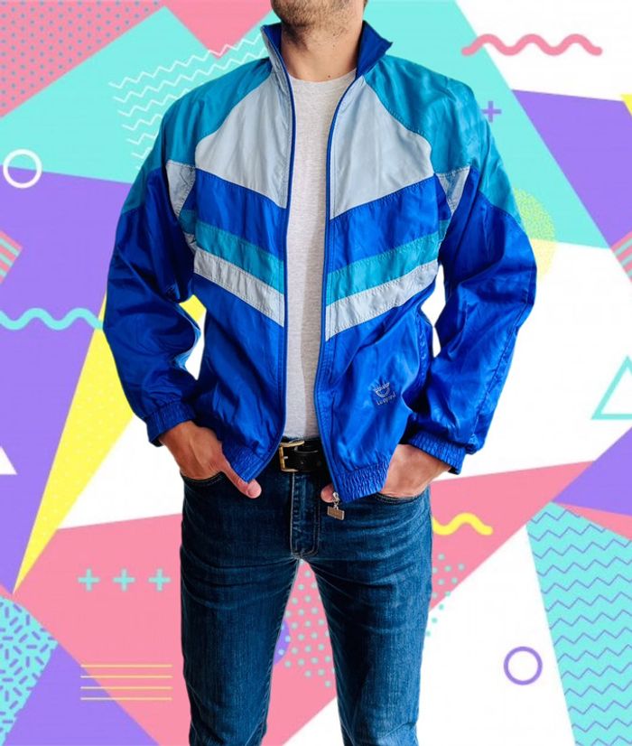 🔷Veste survêtement vintage Leopard Streetwear Color block vibes 90s Track Jacket🔷 - photo numéro 4