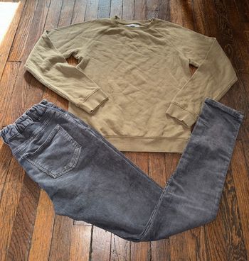 Sweat et pantalon velours Monoprix  14 ans