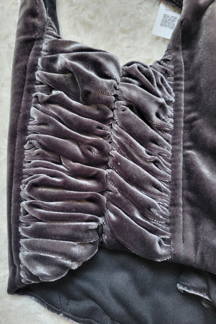 Superbe haut chic brillant velour Zara - photo numéro 6