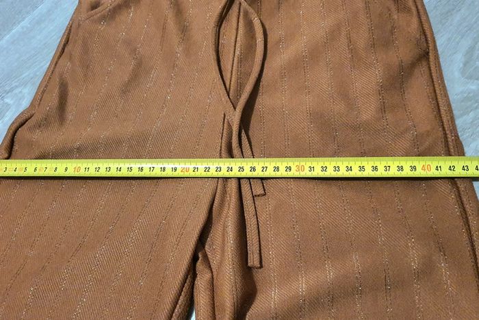Pontalon marron taille s/m à jambes larges - photo numéro 9