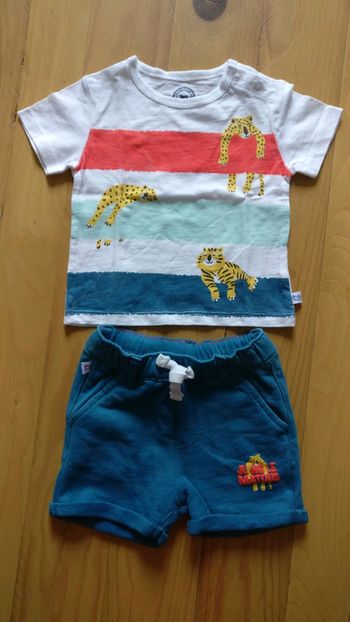 Ensemble short/T-shirt taille 6 mois la compagnie des petits