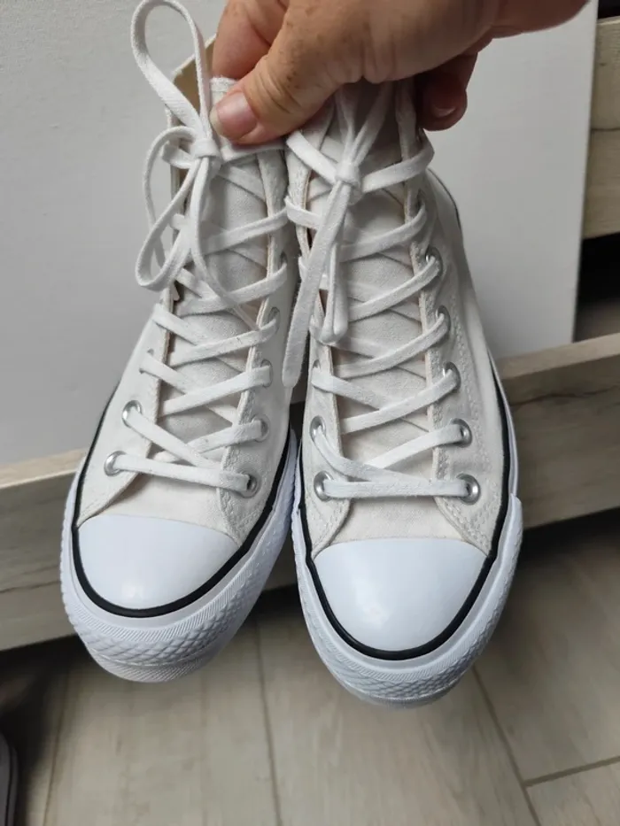 Converse plateforme blanche - photo numéro 7