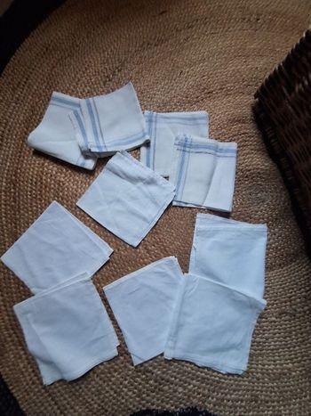 Lot serviettes vintage shabby