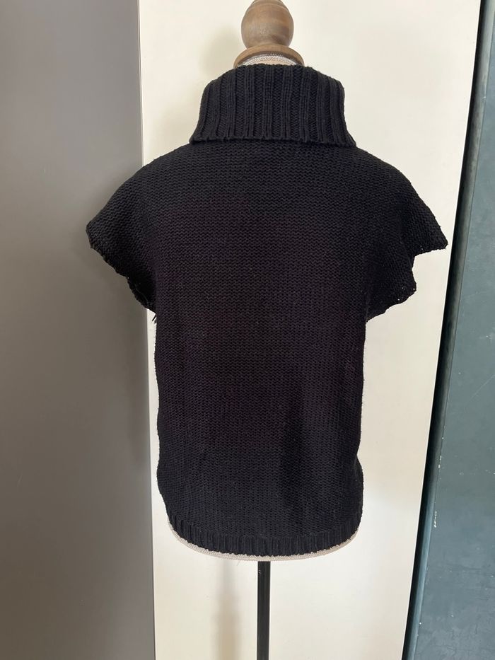 Pull à col roulé sans manches noir Taille 12 ans en BEG - photo numéro 4