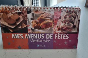 Livre chevalet Mes menus de fêtes