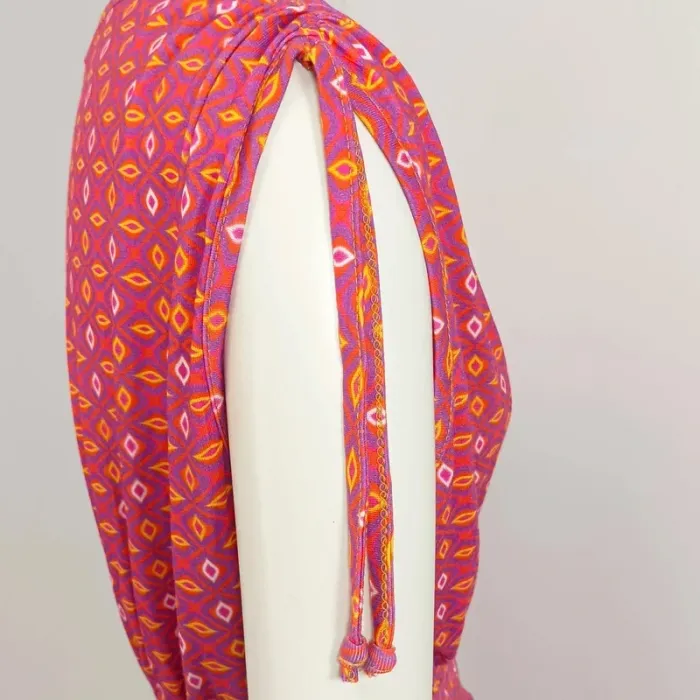 obe longue baba design - M/L - elasthane coloré rose jaune violet A568 - photo numéro 6