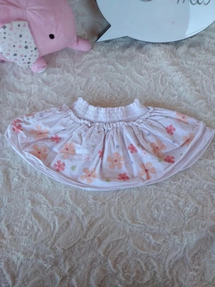 Jupe Fille 6 mois Fleurs Gémo 100% coton - photo numéro 9