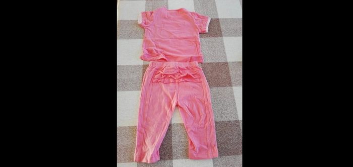 Ensemble rose ts manches courtes legging cocoon 12 mois - photo numéro 3