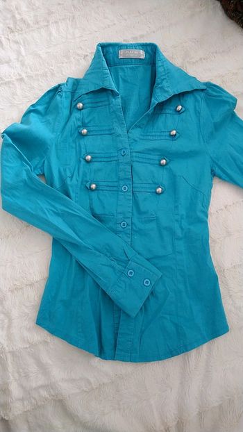 Chemise turquoise