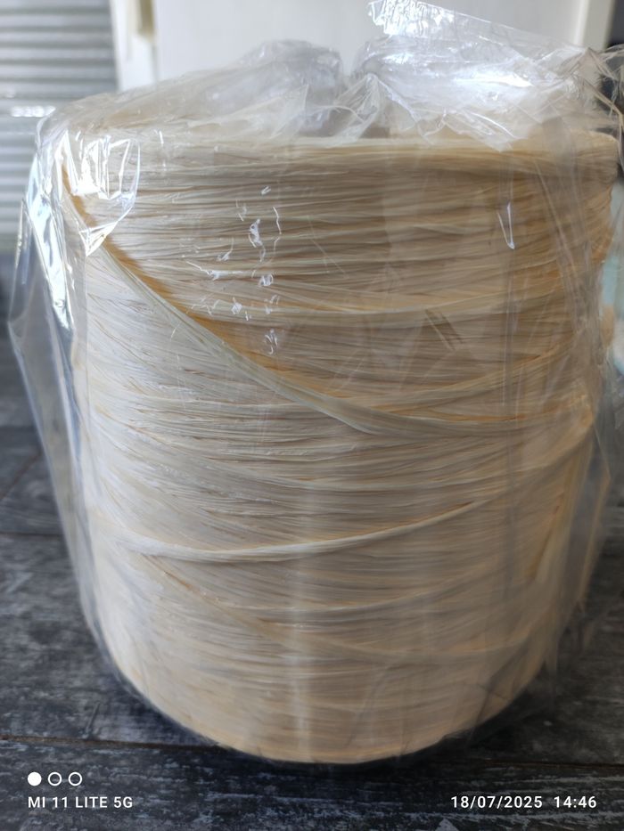Raphia grosse bobine 993 g beige - photo numéro 2