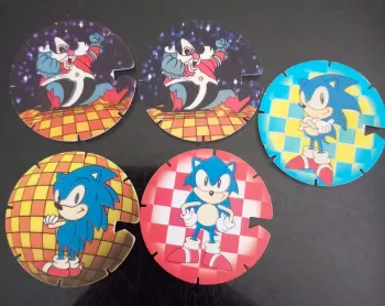 Lot de 5 pogs Sonic - BN
