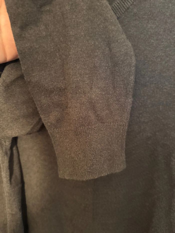 Pull Col V Homme Marron - Tommy Hilfiger - Taille L - Très Bon État - photo numéro 3