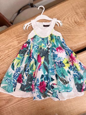 Robe papillon fleur fille catimini foulard 3 ans