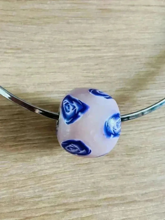 Collier avec une perle en fimo - photo numéro 2