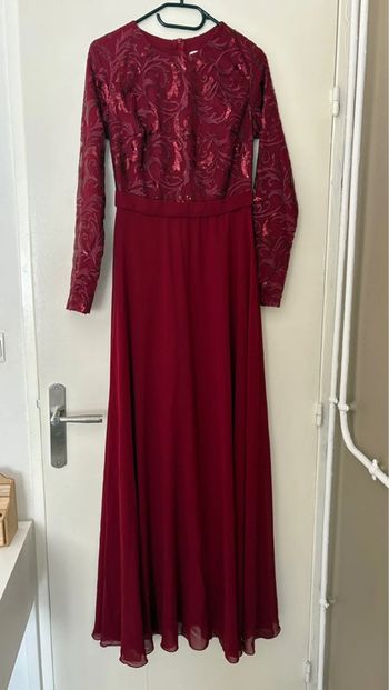 Robe de soirée rouge bordeaux taille M femme