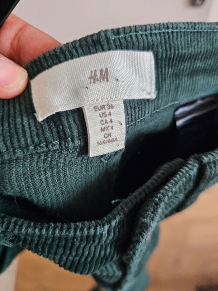 Pantalon droit velours côtelé H&M Taille 36 - photo numéro 2