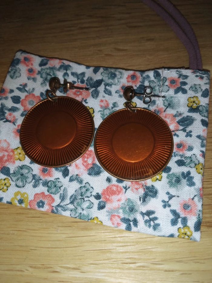Boucles d'oreilles cuivré