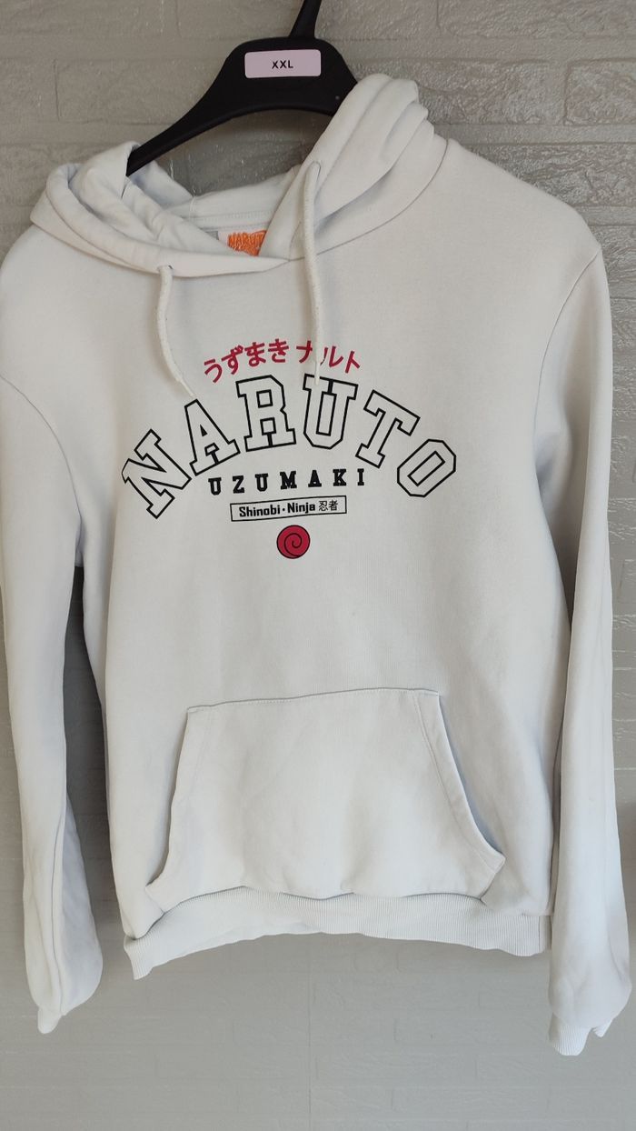Sweat a capuche t 14 ans naruto blanc