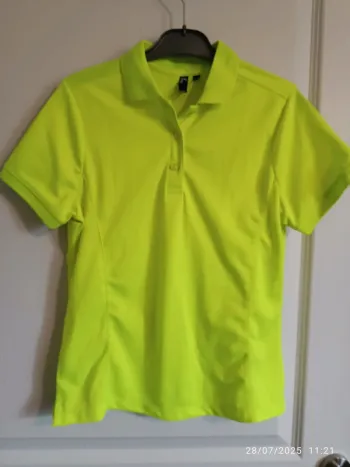 Tee shirt running femme jaune fluo