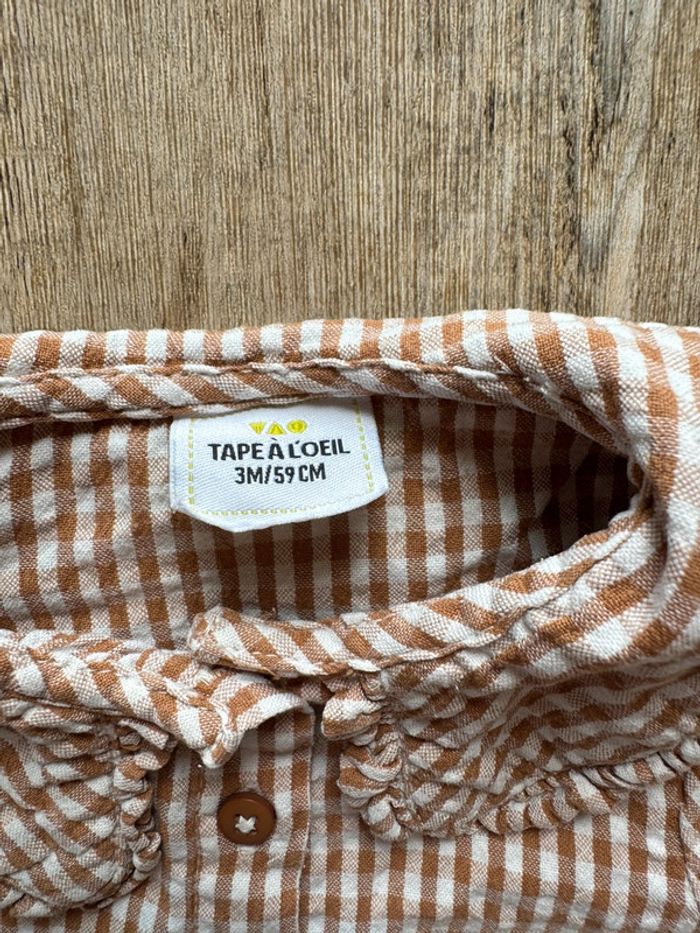 Chemise à carreau - taille 3 mois - photo numéro 2