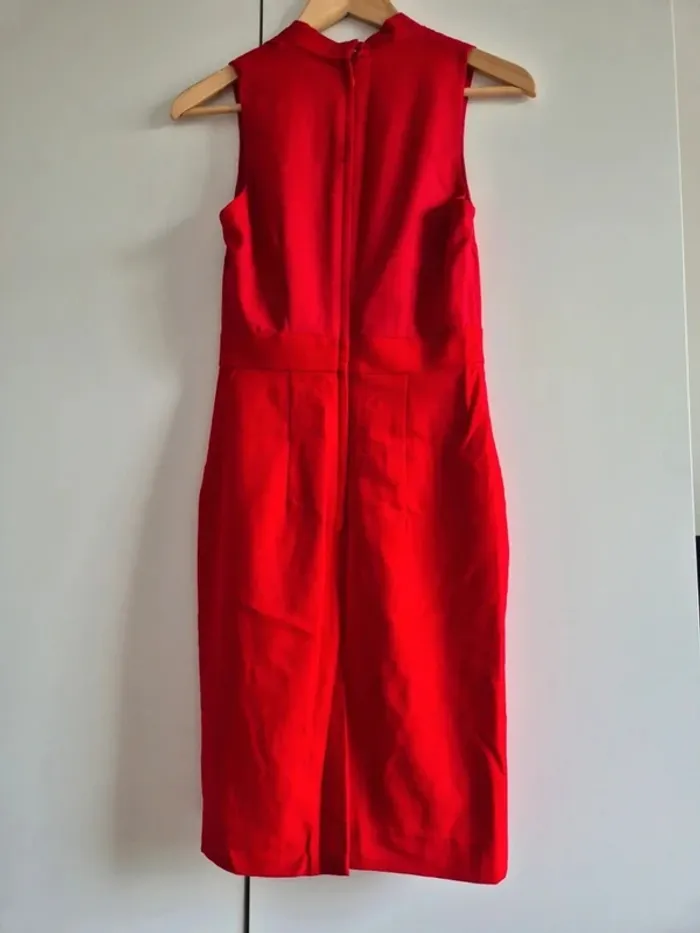 Très belle robe de cocktail rouge H&M taille XS 34 - photo numéro 8