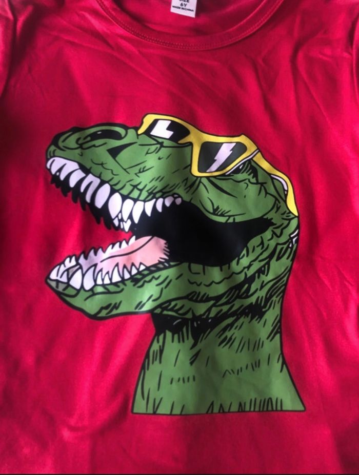 T shirt shein 6 ans dinosaure - photo numéro 2
