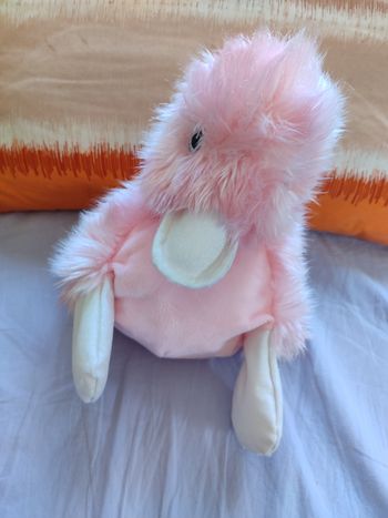 Doudou canard rose paillettes doudou et cie