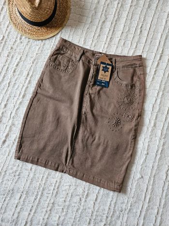 Jupe marron taille 38 Zac et Zoé neuve